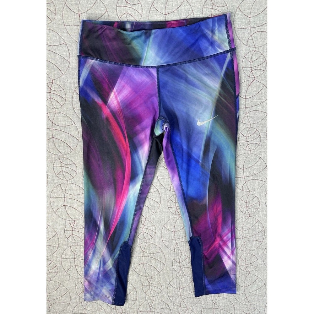 Nike Dri-FIT Epic Luxe Kaleidoscope Rainbow Running Leggings – Size‎ Small